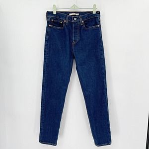 Levis Wedgie Icon Fit Jeans Straight Dark Wash Sz 28 Denim High Rise Cotton